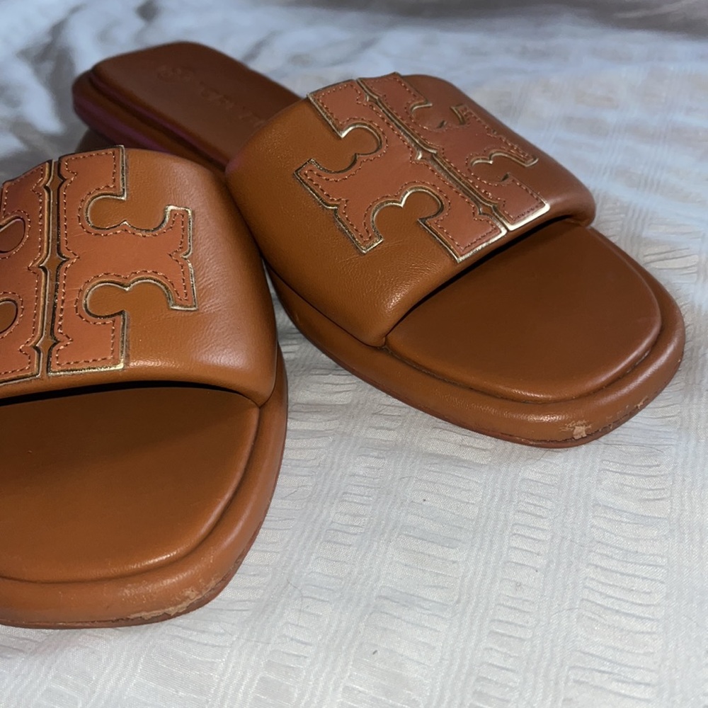 Tory Burch Brown Slide Sandals - Picture 2 of 6